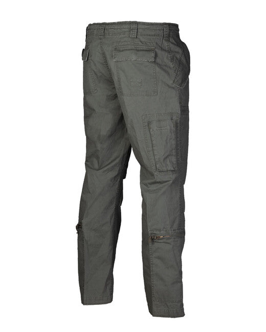 Mil-Tec Pantaloni in cotone vintage per aerei taglio dritto pre-stampati, oliva