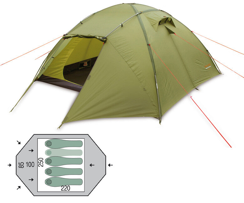 Pinguin Tornado 4 tenda, verde