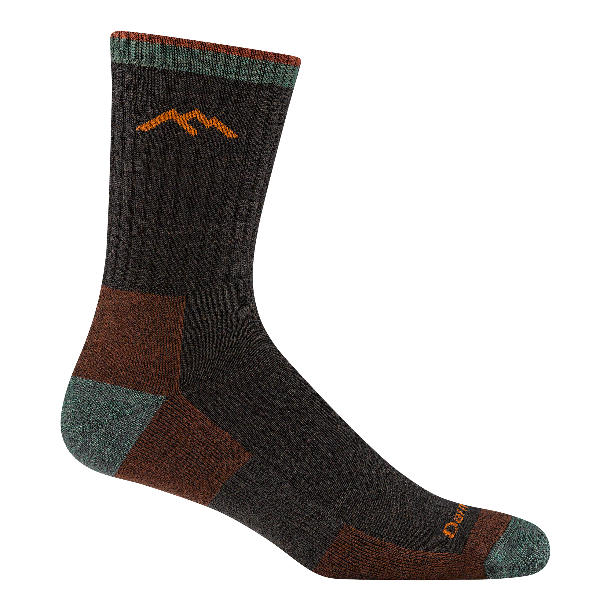 Darn Tough Hiker Micro Crew Midweight pohodniške nogavice z blazinjenjem, Walnut