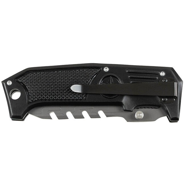 Fox Outdoor Jack coltello a una mano manico in metallo, nero