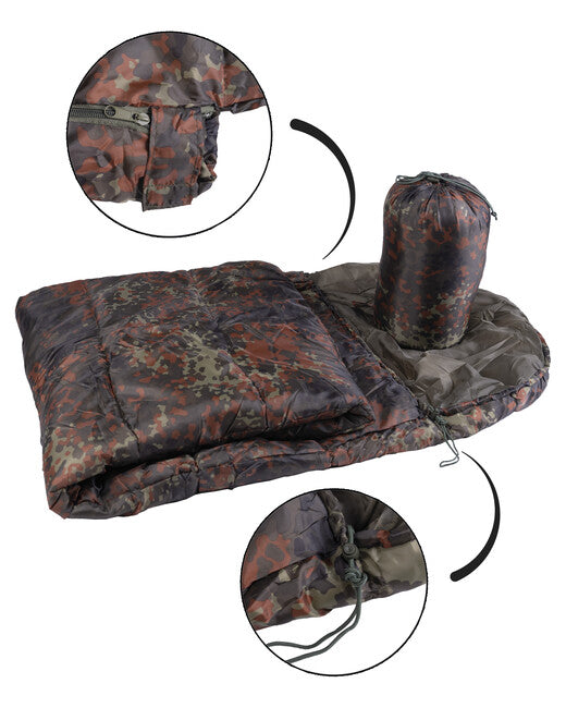 Mil-Tec Commando sacco a pelo con copertura flecktarn