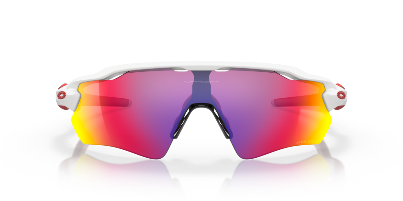 Oakley Radar Ev Path occhiali da sole con telaio Polished White e con le diapositive Prizm Road