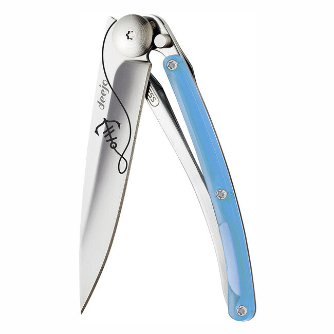 Deejo chiusura coltello tatuaggio blu ancora