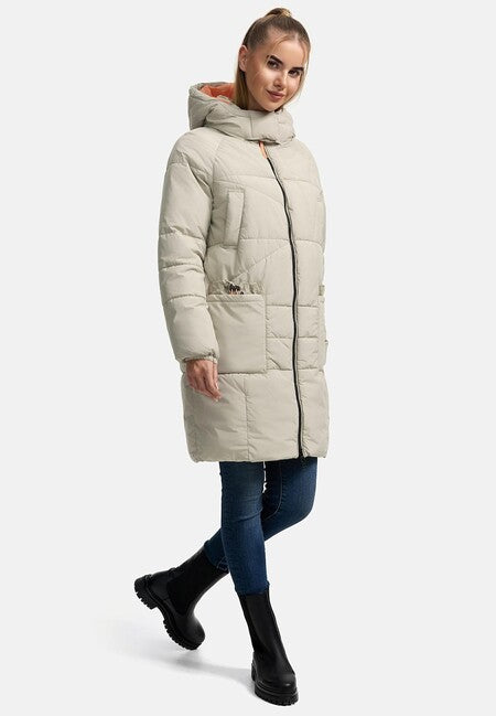 Navahoo Bliblablubb giacca invernale da donna con cappuccio, pebble grey