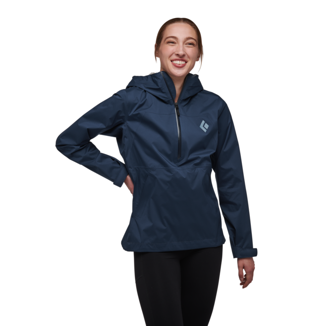 Black Diamond Stormline Stretch Anorak giacca impermeabile da donna, indaco