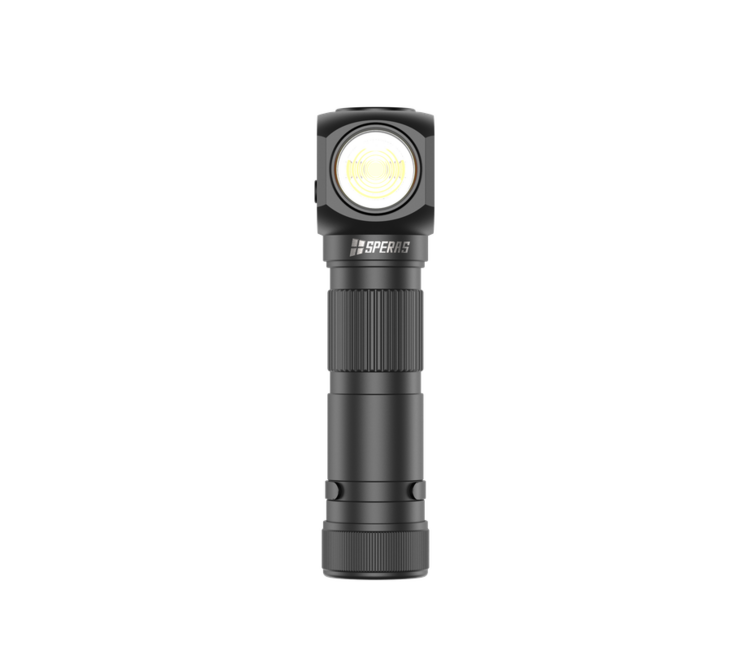 Speras SH18 torcia frontale ricaricabile, nera