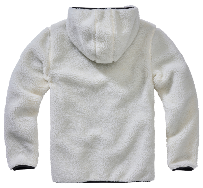 Brandit Teddyfleece Worker pullover in pile, bianco
