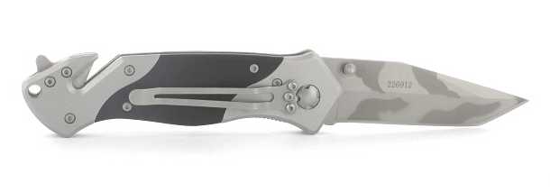 Herbertz 8,6 cm coltello di salvataggio acciaio inox, nero, G10