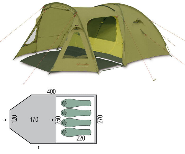 Pinguin Campus 4 tenda, verde
