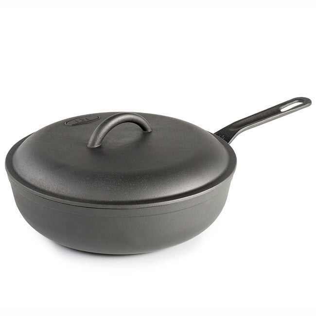 GSI Outdoors Guidecast padella profonda in ghisa con coperchio per friggere 254 mm
