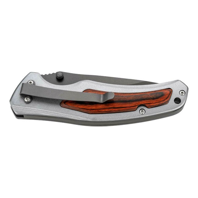 Herbertz Coltello a una mano 7,5 cm, alluminio legno Pakka e alluminio