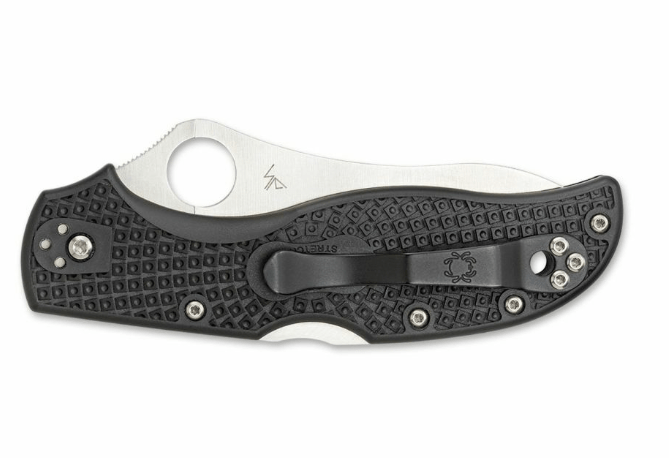 Spyderco Stretch 2 coltello da tasca leggero 8,7 cm, nero, FRN