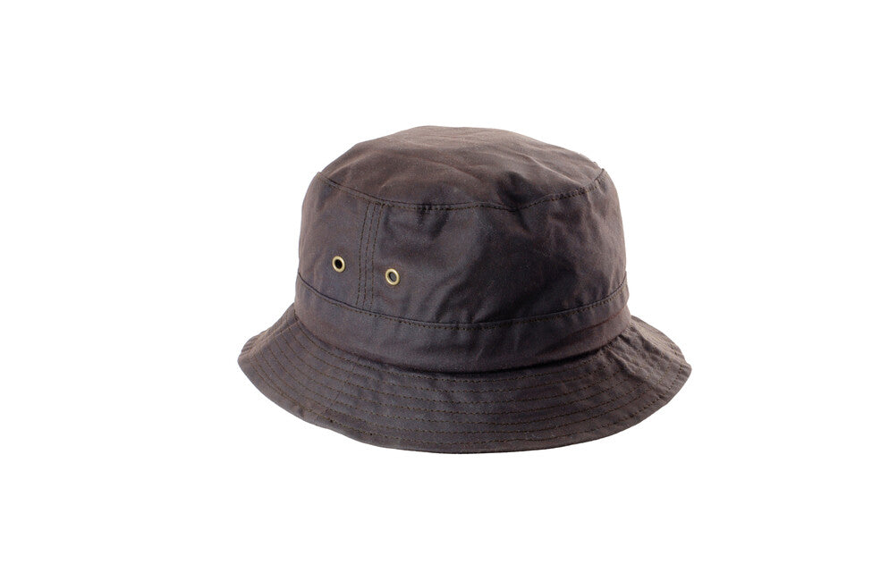 Origin Outdoors Cappello turistico schiacciabile in pelle di petrolio, marrone