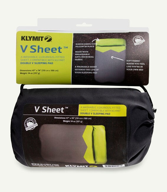 Klymit Coperta protettiva e doppio lenzuolo a V per navicella, grigio-verde