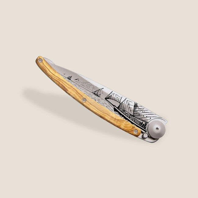 Deejo Tattoo legno coltello chiusura, vela