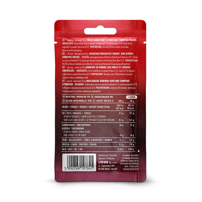 LYOfood Ruby miscela per frullati 370g