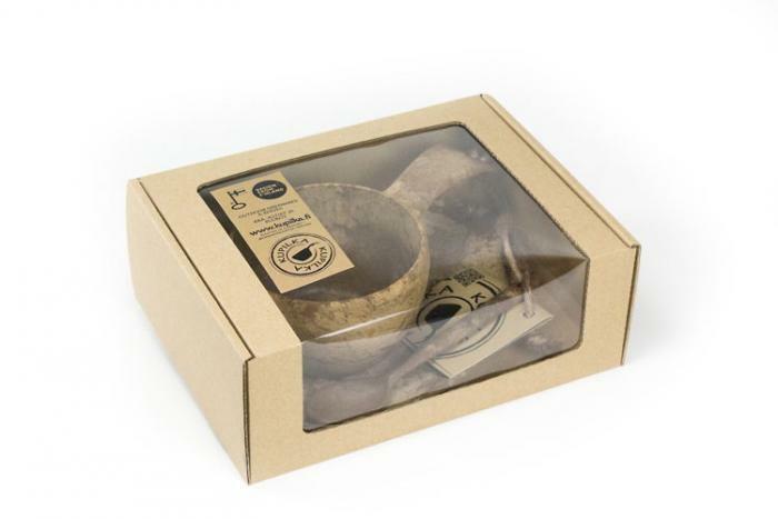 Kupilka Tazza con cucchiaio e piattino 210 ml, marrone
