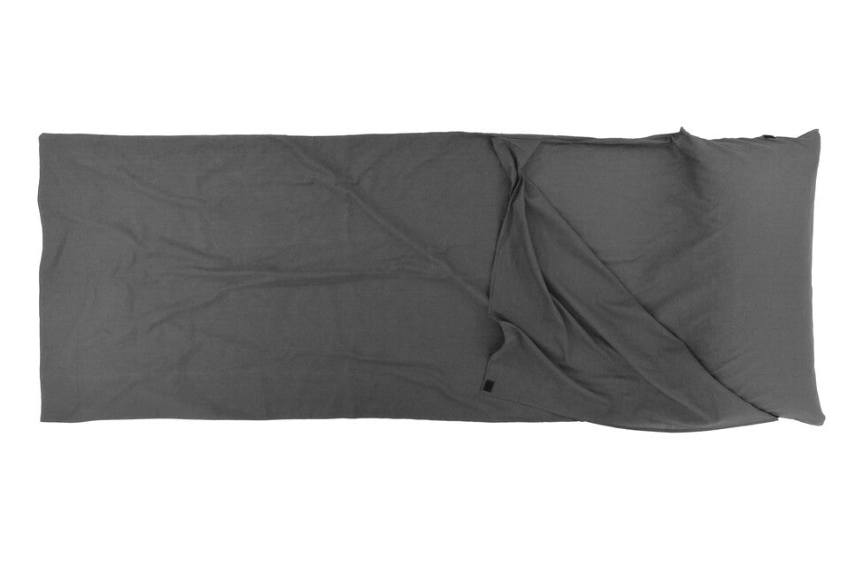 Origin Outdoors Fodera per sacco a pelo in cotone rettangolare, antracite