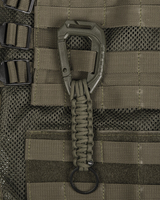 Mil-Tec moschettone Molle con Paracord, oliva