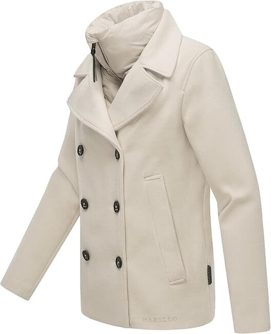Marikoo Aylaraa cappotto corto da donna, grigio perla