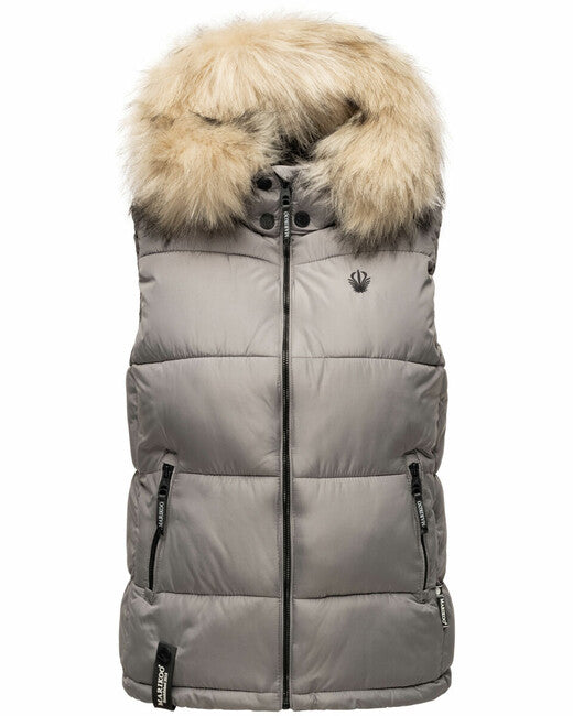 Marikoo Eisflockchen gilet da donna, grigio
