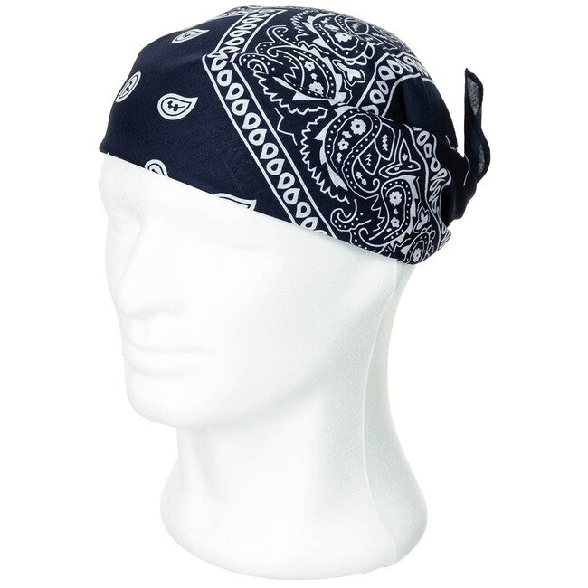 MFH Sciarpa, blu scuro-bianco, circa 55 x 55 cm, cotone