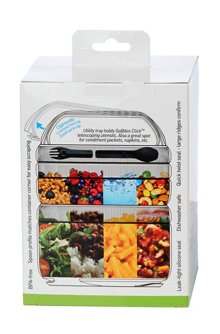 Humangear Stax cestino pranzo modulare XL, bianco-blu