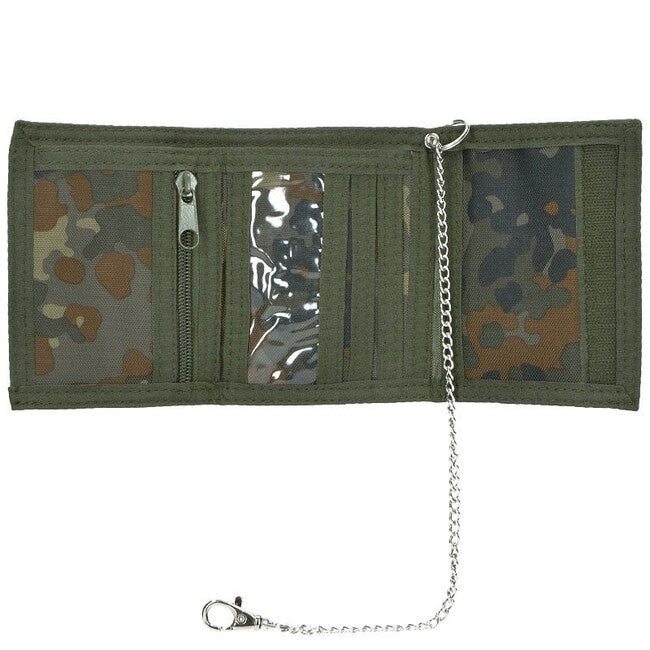 Mil-Tec Portafoglio con catena, flecktarn