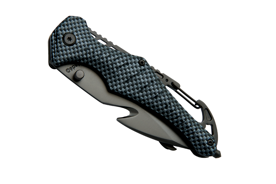 Baladeo ECO202 coltello di salvataggio di emergenza, nero