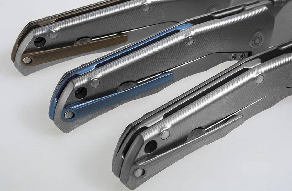 Lionsteel Coltello da tasca molto robusto con lama M390 TRE BR