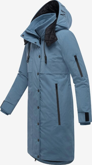 Marikoo Anoukaa giacca invernale da donna con cappuccio, blu polveroso