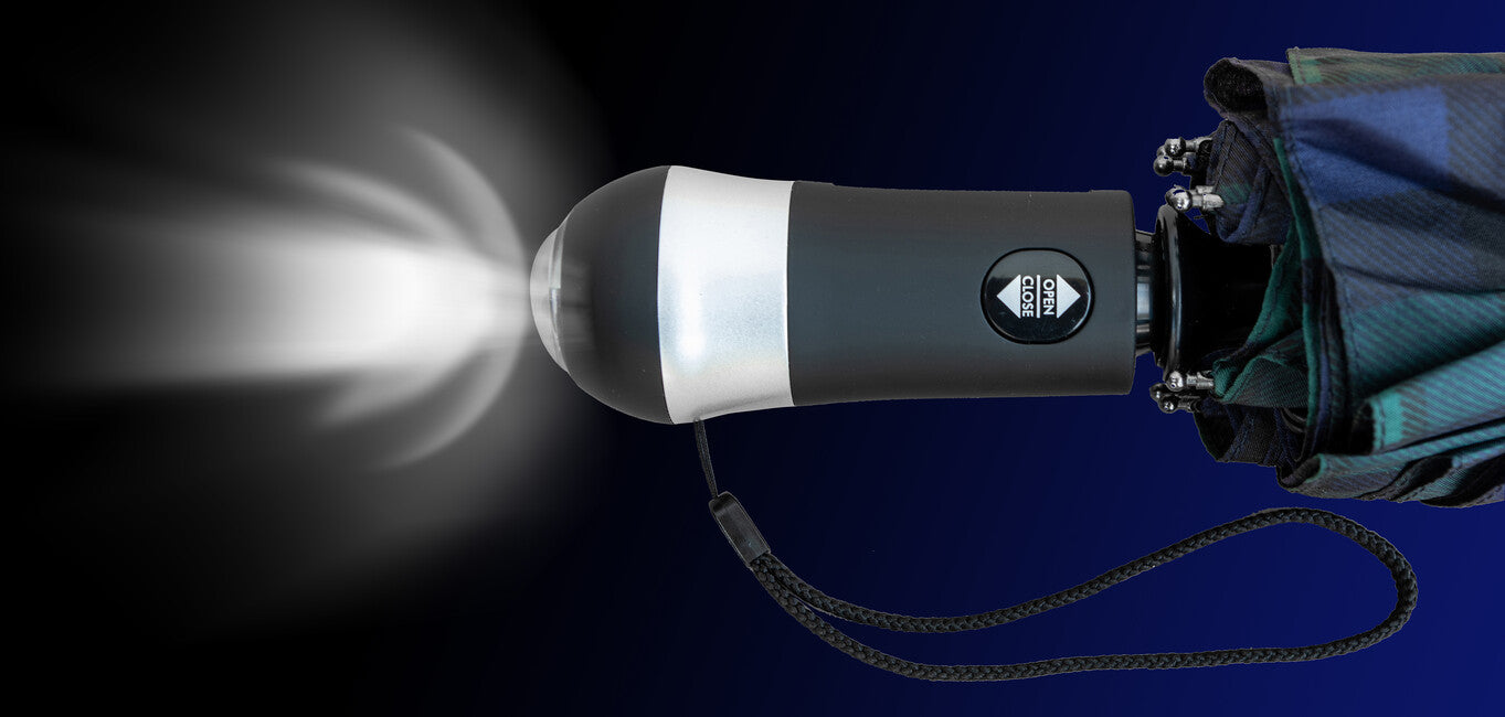 Origin Outdoors LED-Trek ombrello compatto LED, blu-verde