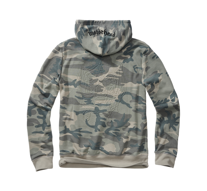 Brandit Motörhead felpa con cappuccio, grigia camo