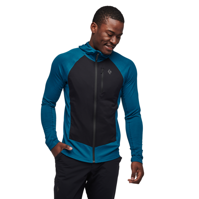 Black Diamond Coefficient Lt felpa ibrida da uomo, nera martello