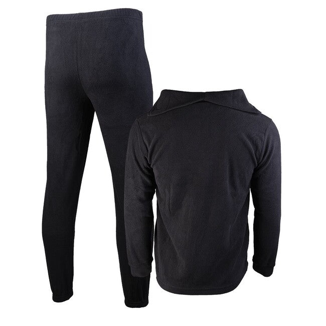 Mil-Tec ThermoFleece intimo con zip, nero