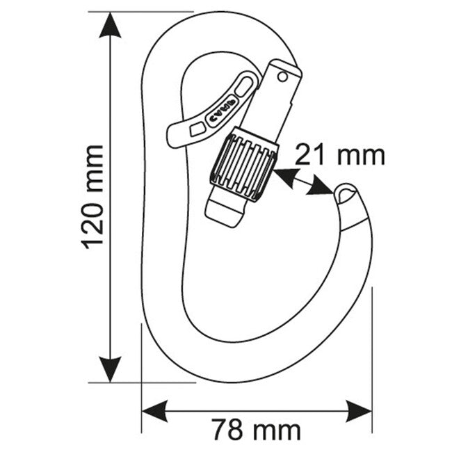 Camp Atom carabina HMS belay lock