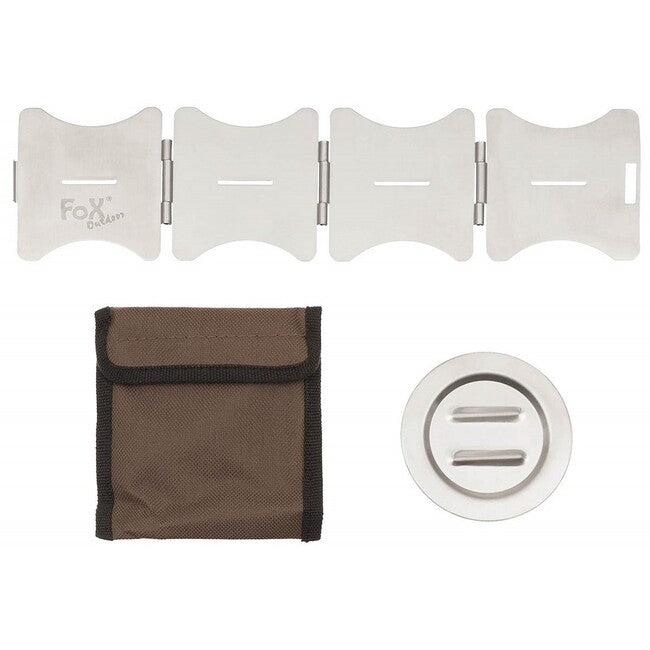 Fox Outdoor Fornello pieghevole compatto, acciaio inox