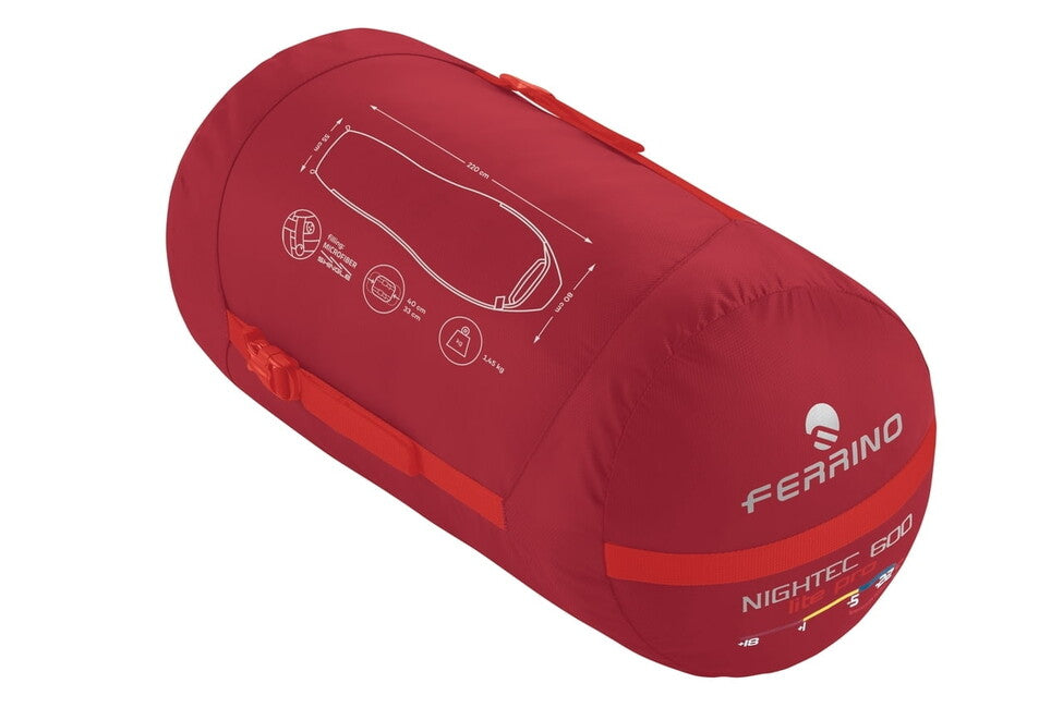 Ferrino Nightec 600 Lite Pro sacco a pelo, rosso