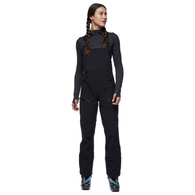Black Diamond Recon Stretch salopette da donna, nero