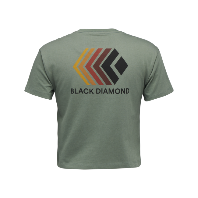 Black Diamond Maglietta da donna a maniche corte sbiadita, verde alloro