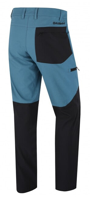 Husky Kavia pantaloni sofstshell da uomo, turchese/nero