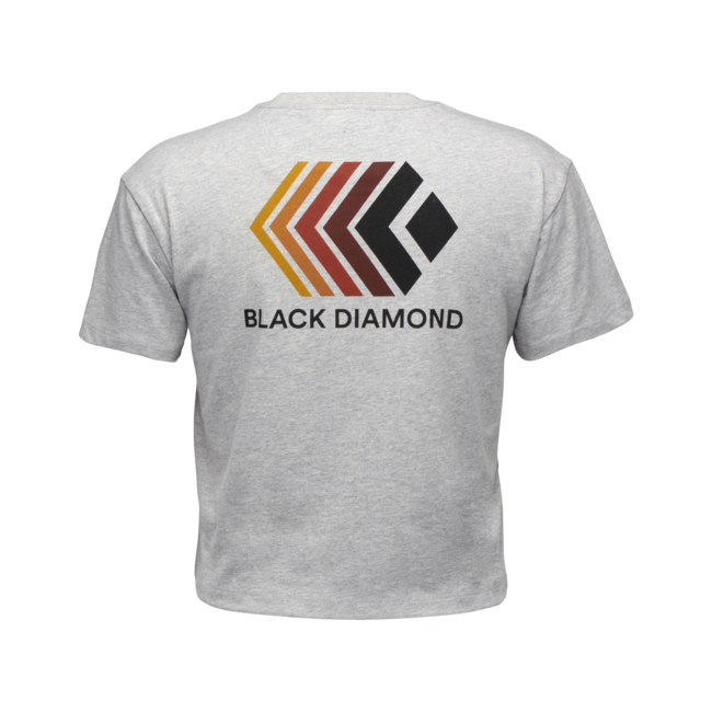 Black Diamond Maglietta donna con maniche corte sbiadite, nickel heather