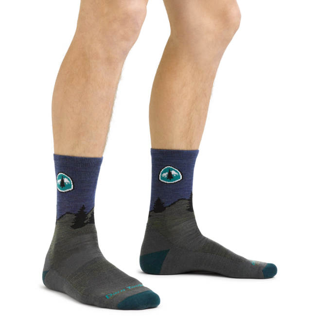 Darn Tough CDT Micro Crew calzini leggero con cuscino, forest