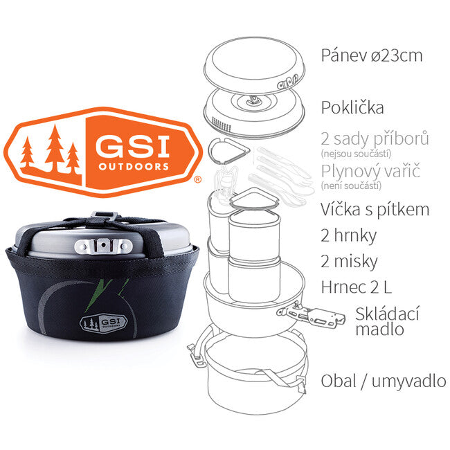 GSI Outdoors Pinnacle Backpacker set di utensili da campeggio