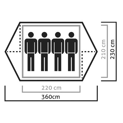 Salewa Denali tenda per 4 persone