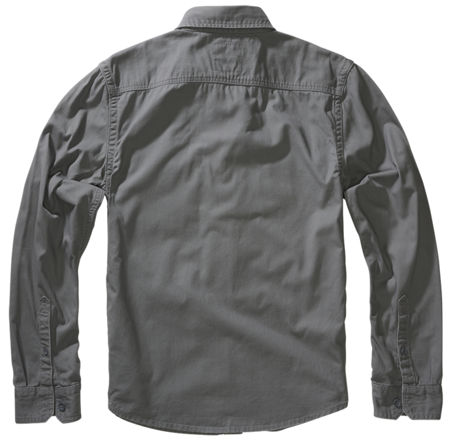 Brandit Vintage camicia a maniche lunghe, grigio antracite