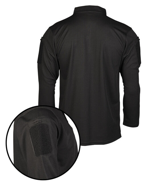 Mil-Tec Polo Tactical a maniche lunghe, nera