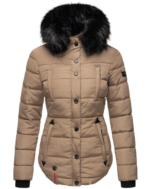 Marikoo Lotusblute giacca invernale da donna, taupe