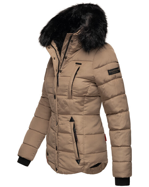 Marikoo Lotusblute giacca invernale da donna, taupe