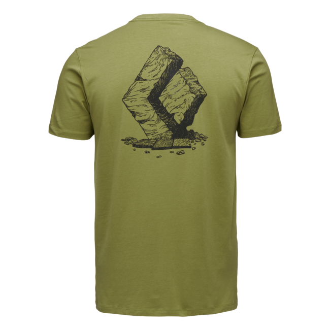 Black Diamond Boulder maglietta a maniche corte da uomo, verde campeggio